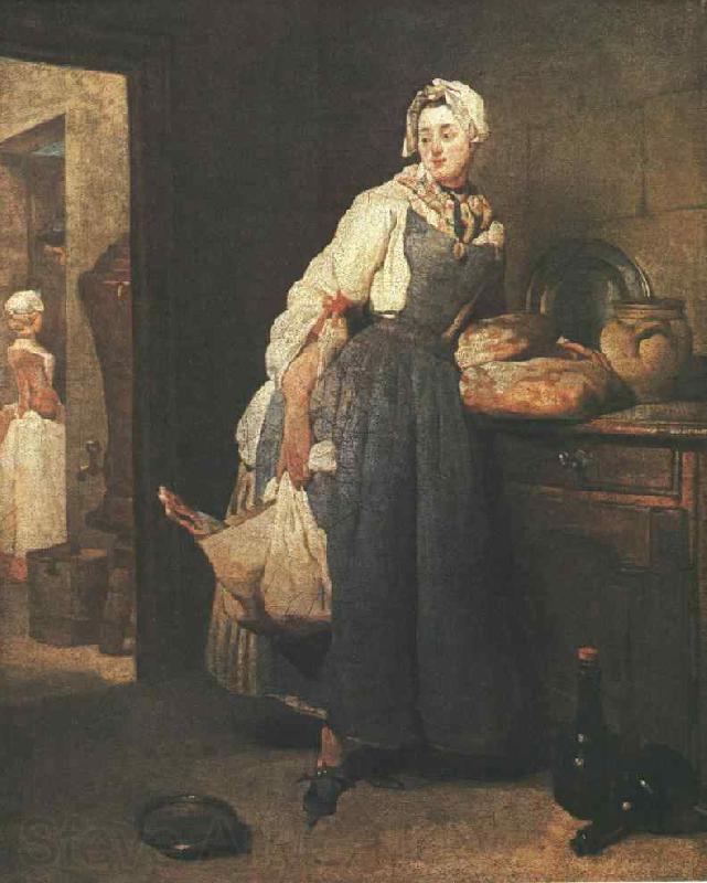 jean-Baptiste-Simeon Chardin Return from the Market Norge oil painting art